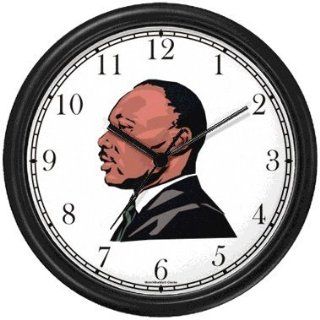 Martin Luther King Jr. Americana Wall Clock by WatchBuddy Timepieces (Hunter Green Frame)  