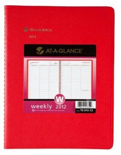 AT A GLANCE Recycled Fashion Weekly Appointment Book, 8 x 11 Inches, Red, 2013 (70 940 13)  Appointment Books And Planners 