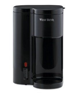West Bend 56202 Single Cup Coffee and Water Dispenser, Black Single Serve Brewing Machines Kitchen & Dining
