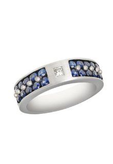 Effy Jewlery Gento Blue Sapphire and Diamond Ring, 1.69 TCW Ring size 10 Jewelry