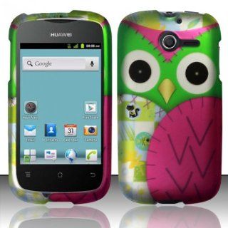 [Extra Terrestrial]For Huawei Ascend Y M866 (StraightTalk) Rubberized Design Cover   Owl Cell Phones & Accessories