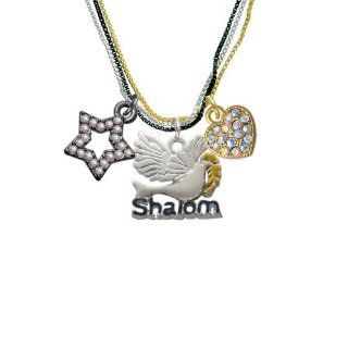 Shalom with Dove RockStar Tri Color Necklace Delight Jewelry