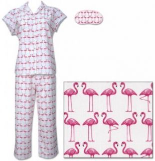 The Cat's Pajamas Flamingo Women's Cotton Capri Pajama