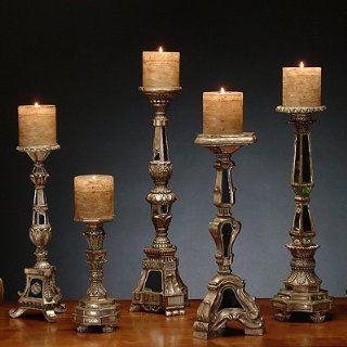 Set of Five Artois Candlestick Holders   Frontgate   Resin Candlesticks