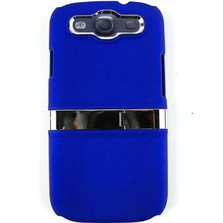 SAMSUNG GALAXY S III 3 I747 H03 CHROME BLUE CHROME STAND ACCESSORY CASE SNAP ON PROTECTOR Cell Phones & Accessories