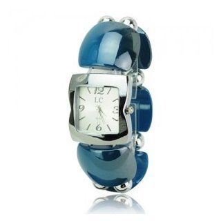 Elegant Graceful Plastic Band Quartz Movement Bracelet Wrist Watch   Blue at  Women's Watch store.