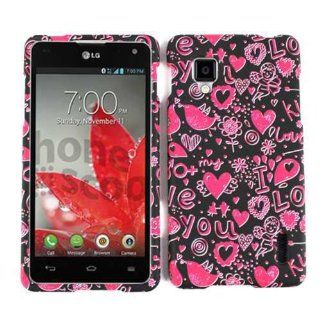 SMOOTH FINISH COVER FOR LG OPTIMUS G (CDMA) CASE FACEPLATE HARD PLASTIC HEARTS TE371 LS 970 CELL PHONE ACCESSORY Cell Phones & Accessories