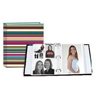BOLD STRIPES print 3 ring album w/EZ stick magnetic pages   5x7  Professional Photo Presentation Albumspioneer Albums Inc  Camera & Photo