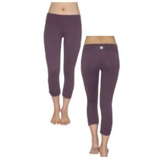 Balance Collection (by Marika) Womens Leggings / Yoga Capri Pants XL Dark Purple Clothing