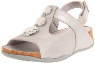 FitFlop Gemma Sandal (Little Kid),Silver,1 M US Little Kid Shoes