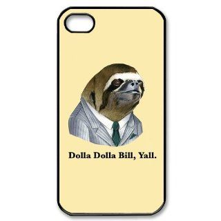 Dolla Dolla Bill Sloth Personalized Iphone 4/4s Cover Cell Phones & Accessories