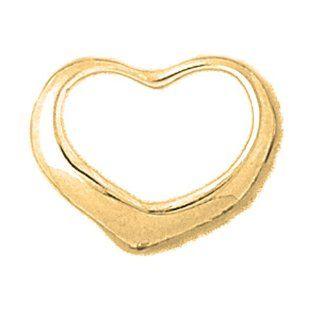 Gold Plated 925 Sterling Silver Floating Heart Pendant Jewels Obsession Jewelry