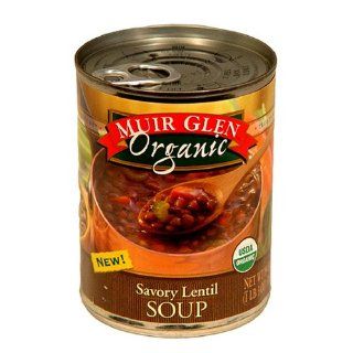 Muir Glen Organic Soup, Savory Lentil, 19 Ounce Cans (Pack of 12)  Grocery & Gourmet Food