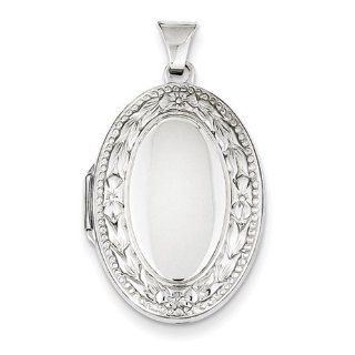 Sterling Silver Oval Locket Locket Necklaces Jewelry