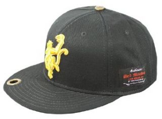 Red Monkey Flat Black Logo Hat at  Mens Clothing store Baseball Caps