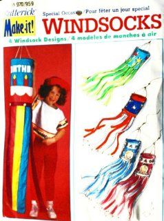 OOP Butterick Crafts Pattern 970 or 959. 4 Windsock Designs Birthday, Flowers, Americana, Birth of Boy or Girl Baby