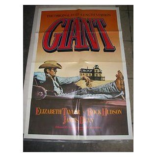 GIANT /REISSUE 1982 U.S. ONE SHEET MOVIE POSTER (JAMES DEAN & ELIZABETH TAYLOR) JAMES DEAN & ELIZABETH TAYLOR Entertainment Collectibles