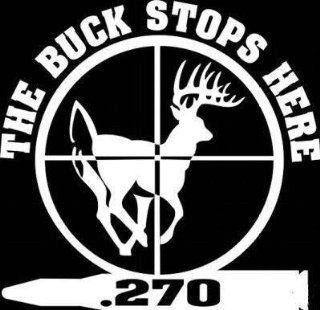 Hunting deer hunter the buck stops here vinyl window decal sticker. Sports & Outdoors