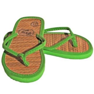 New Easy USA Girls Sandals Green Flip Flops Girl 11 Flats Shoes Shoes