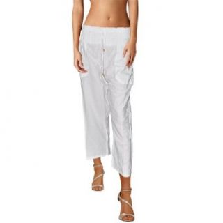 White Cotton Pajama Bottom Clothing