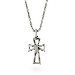 Sterling Silver Small Celtic Cross Necklace Length 18 inches (Lengths 16 inches 18 inches 20 inches Available) Eve's Addiction Jewelry