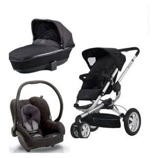 Quinny Buzz Stroller WITH Tukk Bassinett and Maxi Cosi Mico Car Seat (Black)  Baby Products  Baby