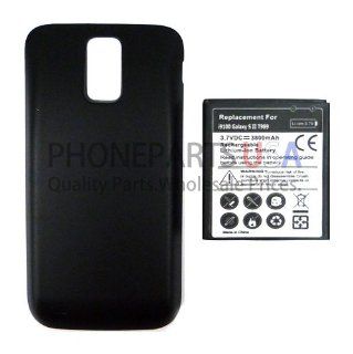 Samsung Galaxy S2 Hercules T989   3800 mAH Extended Battery   Black Cell Phones & Accessories