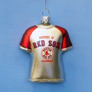 Glass Boston Red Sox T Shirt Ornament   Decorative Hanging Ornaments