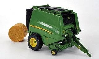 John Deere 990, green, press for round bales , Model Car, Ready made, Britains 132 Britains Toys & Games