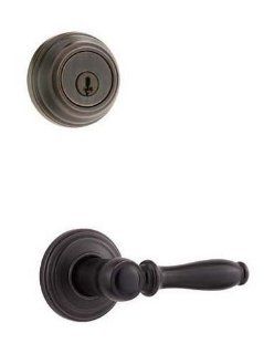 Kwikset 967ADL 11PS Ashfield Lever Double Cylinder Interior Pack with Smart Key, Venetian Bronze   Door Handles  