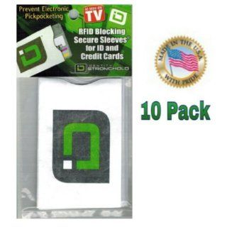 Made in USA   Identity Stronghold RFID Protection Secure Sleeve / Case for Id & Credit Card   Pack of 10 (Original Packaging)  Business Card Holders 
