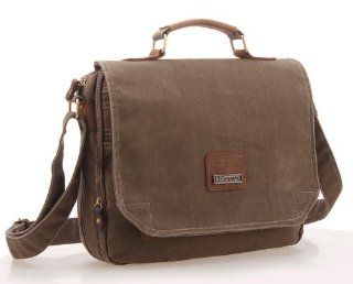 Kattee Vintage Canvas Crossbody Messenger Shoulder Bag Tote with Real Cow Leather Computers & Accessories