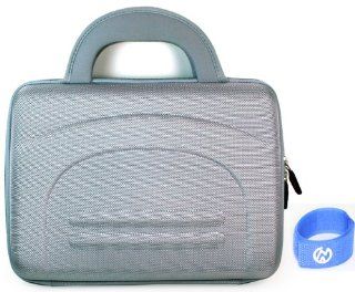 SONY DVP FX970 9" Portable DVD Player Case Silver Nylon Hard Shell + EnvyDeal Velcro Cable Tie Cell Phones & Accessories