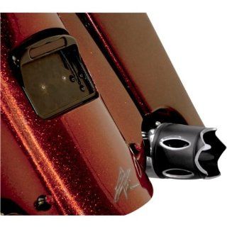 Thunder Cycle Designs Exhaust Tip for 4in. Rinehart Exhaust   Reverse Cut   Black TC 993B Automotive