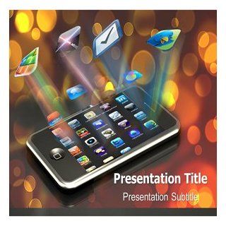 Mobile Apps PowerPoint Template   Mobile Apps Powerpoint (PPT) Backgrounds Templates Software