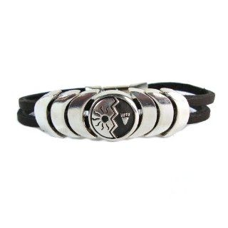 Gentle Strength Symbol for Courage Magnetic Closure Leather Bracelet Bangle Bracelets Jewelry