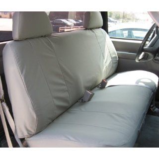 Exact Seat Covers, C972 X7, 1995 2000 Chevy Silverado and GMC Sierra Solid Bench Seat Exact Fit Seat Covers, Gray Twill Automotive