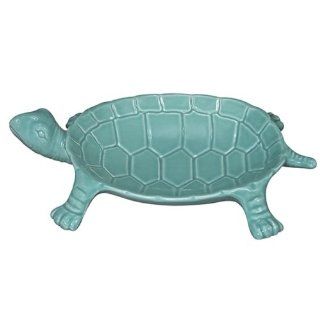 Blue Coastal Nautical Turquoise Sea Turtle 9 inch Serving Plate Andrea by Sadek Trays Kitchen & Dining