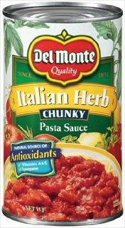 Del Monte Chunky Italian Herb Pasta Sauce 24 oz  Tomato And Marinara Sauces  Grocery & Gourmet Food