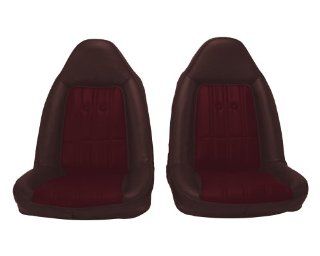 Acme U210 N997 Front Burgundy Velour with Maroon Vinyl Bucket Seat Upholstery Automotive
