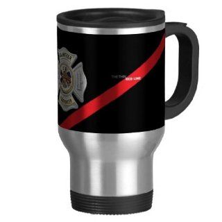 The Thin Red Line Volunteer Firefighter Coffee Mug Kitchen & Dining