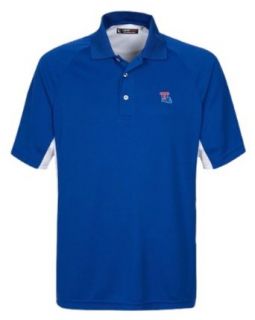NCAA Louisiana Tech Bulldogs Short Sleeve Color Block Raglan Polo  Sports Fan Polo Shirts  Clothing
