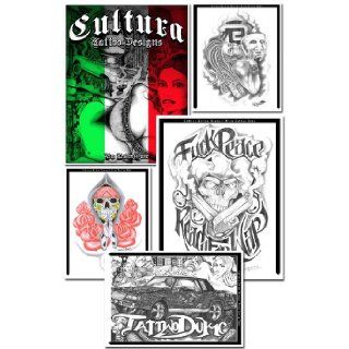 Mexican CULTURA Gangsta/Low Rider/Aztec/Prison 41 pages of designs Artist Tattoo Duke Books
