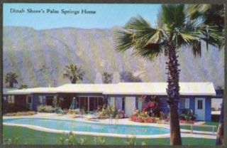 Dinah Shore Palm Springs Home CA postcard 1950s Entertainment Collectibles