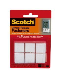 Scotch General Purpose Fastener, White, 7/8 Inch by 7/8 Inch   Hardware Plugs  