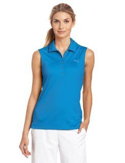 Puma Golf NA Women's Solid Sleeveless Polo Tee  Athletic Shirts  Sports & Outdoors