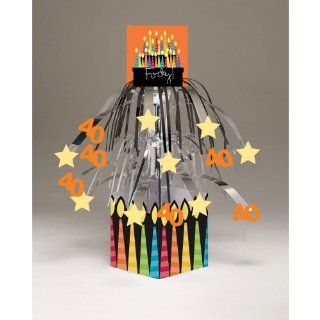 Creative Converting Party Decoration Metallic Foil Cascading Centerpiece, Great Birthday 40th Kitchen & Dining