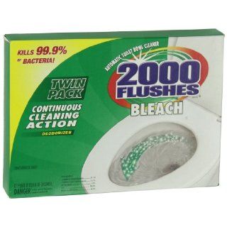 2000 Flushes 290088  Bleach Chlorine Antibacterial Automatic Toilet Bowl Cleaner, 1.2 oz Twin Pack