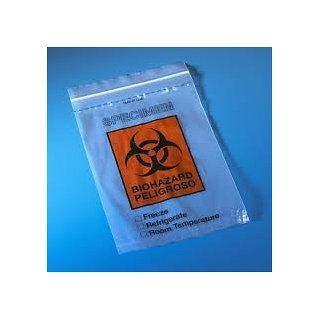 Specimen Biohazard Zip Lock bags, 6x9 with pocket, 2000/case Science Lab Biohazard Waste Disposal Bags