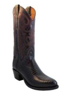 Lucchese 2000 Men's Cowboy Boots T3415.J4 Black Cherry Lizard Size 13 Shoes